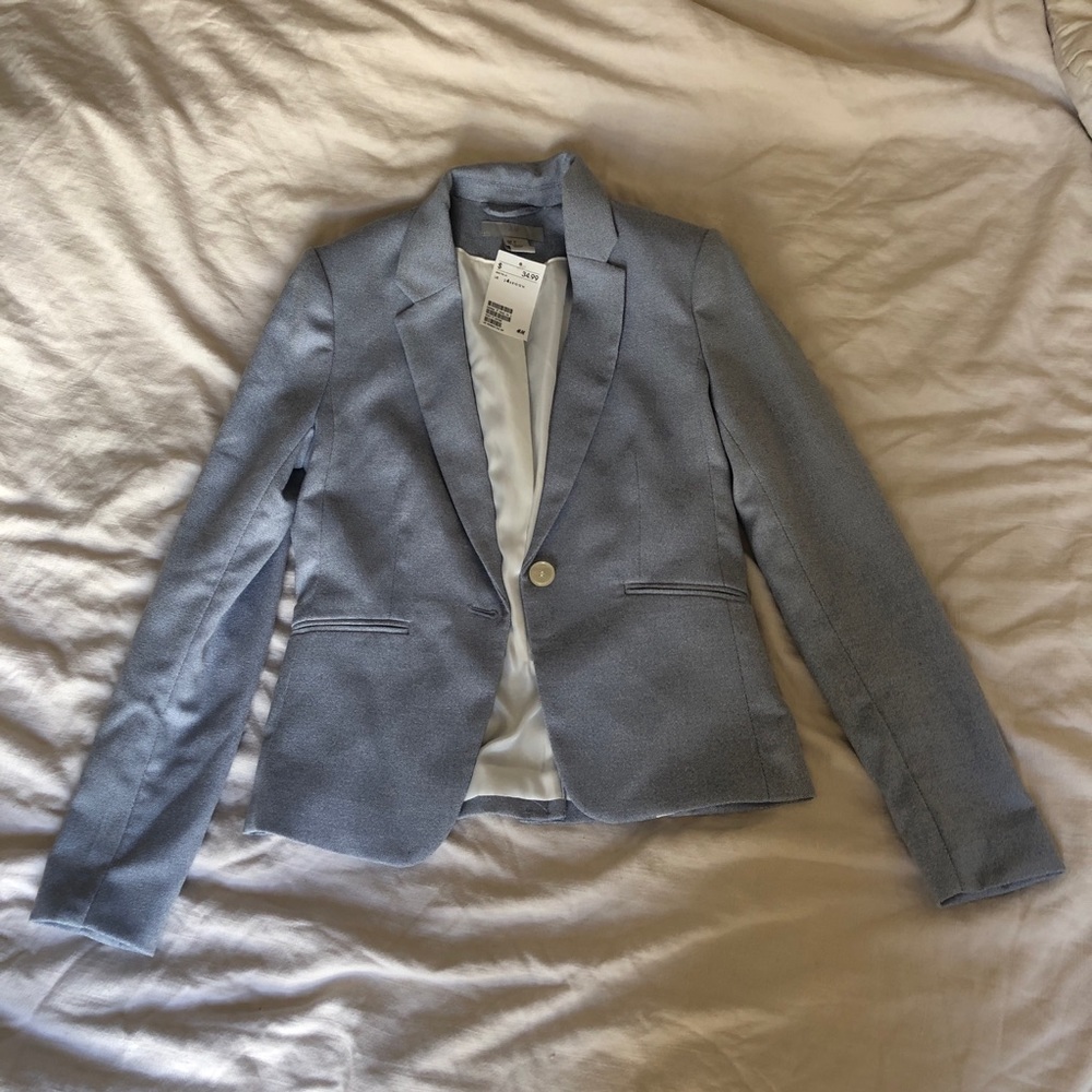 H&M Light Blue Blazer NWT